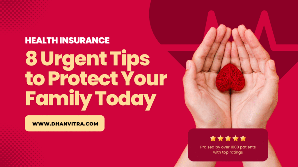 Family reviewing health insurance policy for better protection and financial security