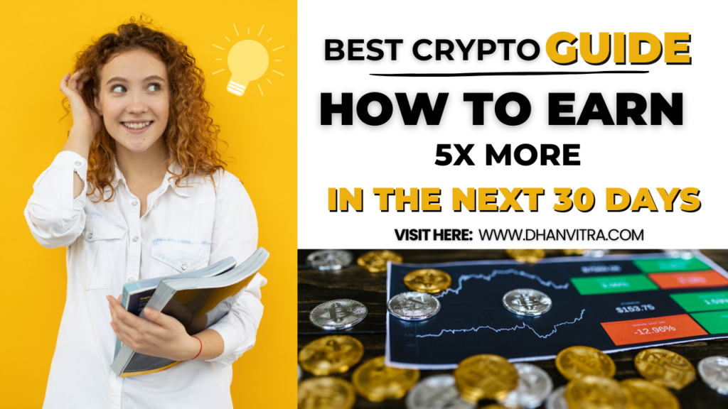 Best Crypto Guide showing how to earn 5x more in the next 30 days using smart crypto trading strategies, trending altcoins, and market analysis
