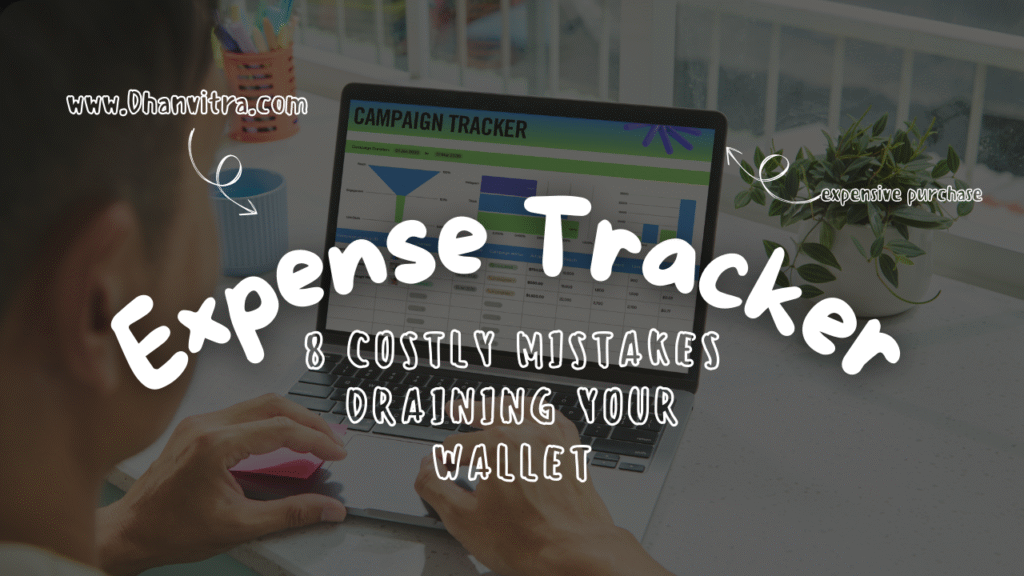 showing an expense tracker app highlighting financial mistakes that lead to overspending and wallet drain