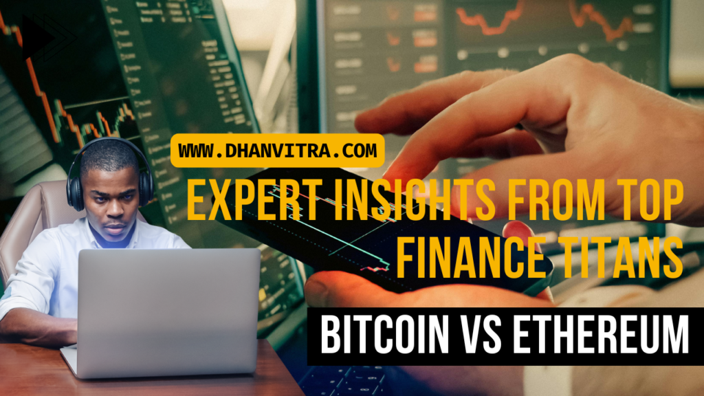 Bitcoin vs Ethereum comparison showing digital gold Bitcoin and smart contract-powered Ethereum with expert financial analysis and market trends.