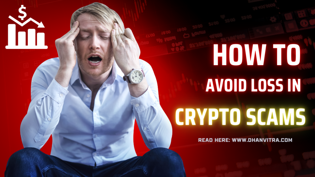 How to Avoid Crypto Scams showing a person protecting their cryptocurrency from online scams, symbolizing safe crypto practices and security measures.