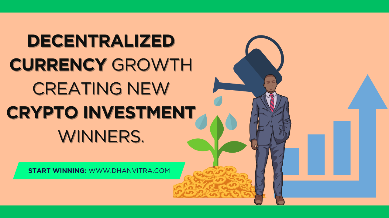 A futuristic digital financial ecosystem showing decentralized currency growth powered by blockchain technology, highlighting new investment winners in decentralized finance and global cryptocurrency markets.